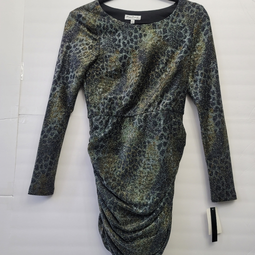 Xtraordinary Long Sleeve Leopard Sillver/ Gold